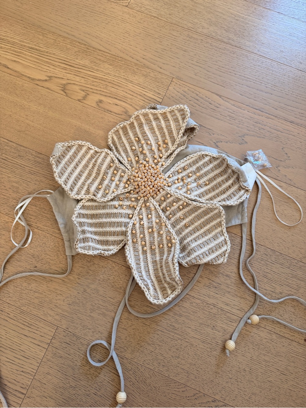 PatBO Cream Floral Crochet Statement Top - Picture 4 of 5